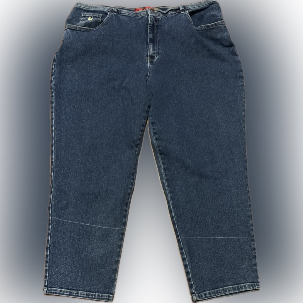 Vintage Gloria Vanderbilt Straight Leg Plus Size Denim Jeans Pants Stretch 24W